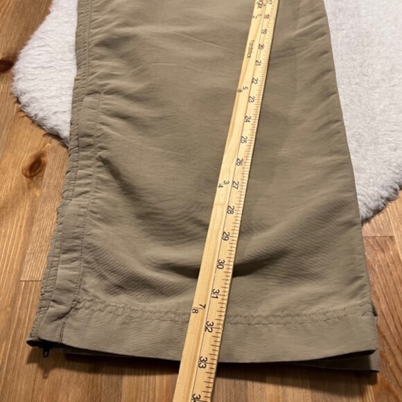 Eddie Bauer Mens Khaki Nylon Belted Convertible Sport Hiking Outdoor Pants Sz 34 - Picture 12 of 12